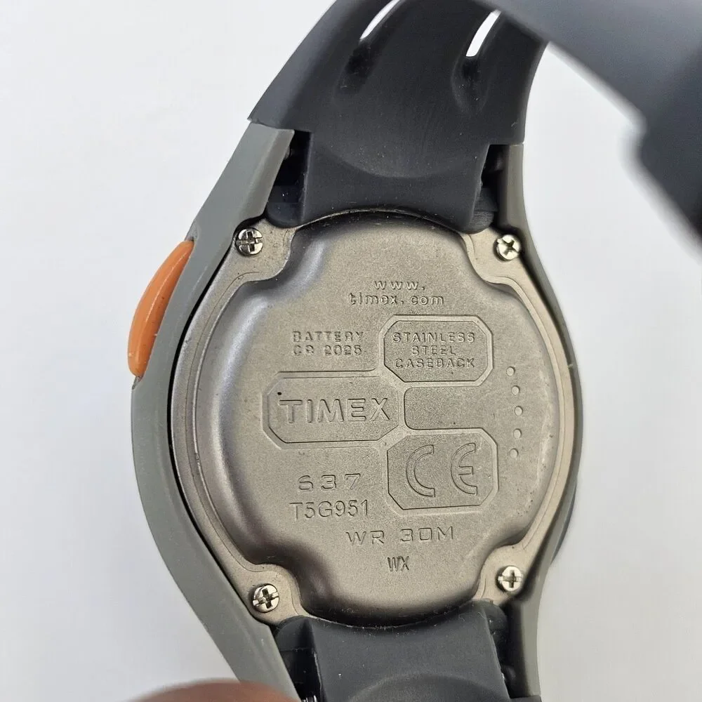 Timex Men's Digital Heart Rate Monitor‎ Watch 40MM Gray Plastic Bands Working